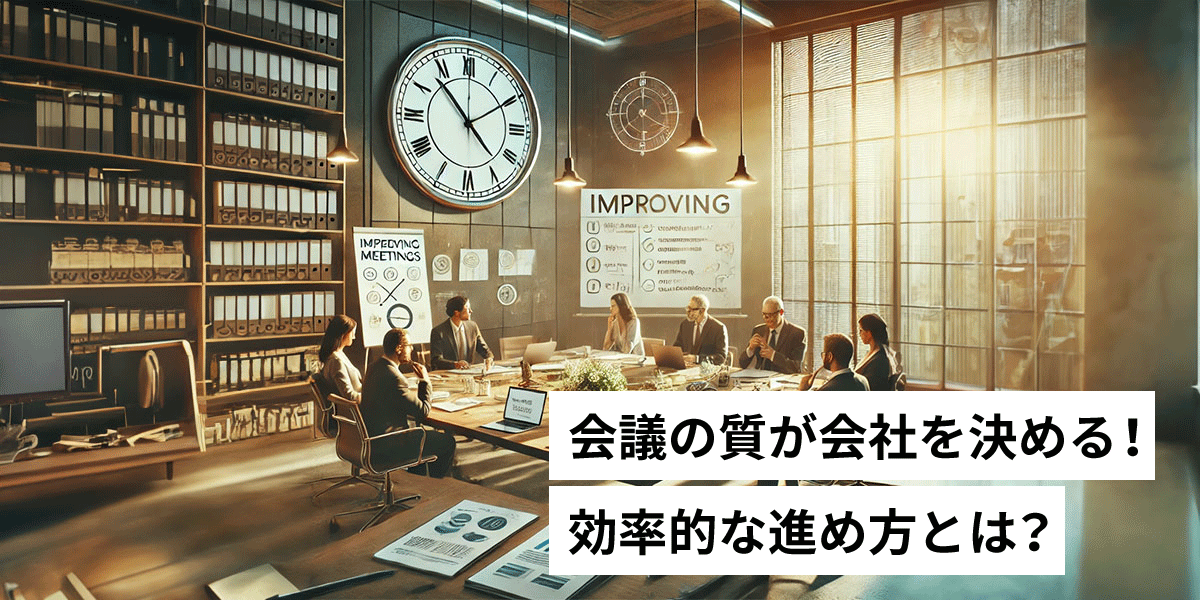 会議の質が会社を決める！効率的な進め方とは？