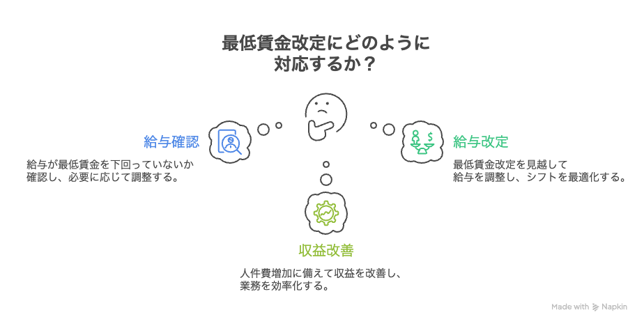 最低賃金改定にどのように対応するか